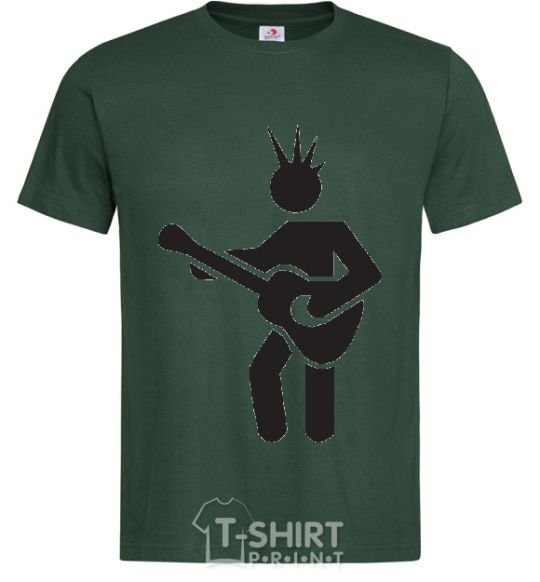 Men's T-Shirt GUITAR-MAN bottle-green фото