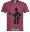 Men's T-Shirt GUITAR-MAN burgundy фото