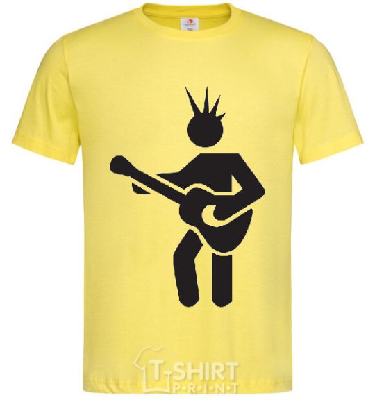 Men's T-Shirt GUITAR-MAN cornsilk фото