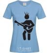 Women's T-shirt GUITAR-MAN sky-blue фото