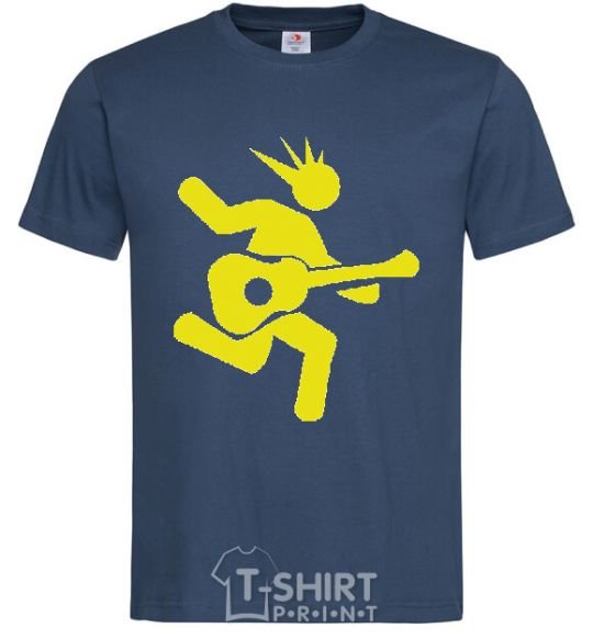 Men's T-Shirt GUITAR JUMP navy-blue фото