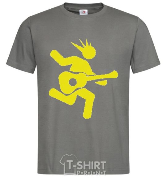Men's T-Shirt GUITAR JUMP dark-grey фото
