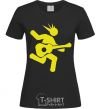 Women's T-shirt GUITAR JUMP black фото