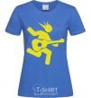 Women's T-shirt GUITAR JUMP royal-blue фото