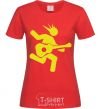 Women's T-shirt GUITAR JUMP red фото