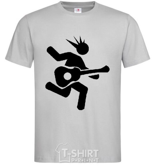 Men's T-Shirt GUITAR JUMP grey фото