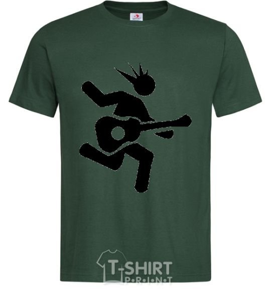 Men's T-Shirt GUITAR JUMP bottle-green фото