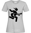 Women's T-shirt GUITAR JUMP grey фото