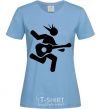 Women's T-shirt GUITAR JUMP sky-blue фото