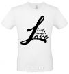 Men's T-Shirt LIVE LOVE LAUGH White фото