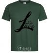 Men's T-Shirt LIVE LOVE LAUGH bottle-green фото