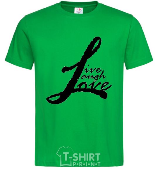 Men's T-Shirt LIVE LOVE LAUGH kelly-green фото