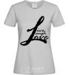 Women's T-shirt LIVE LOVE LAUGH grey фото