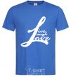 Men's T-Shirt LIVE LOVE LAUGH royal-blue фото