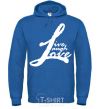 Men`s hoodie LIVE LOVE LAUGH royal фото