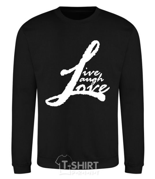 Sweatshirt LIVE LOVE LAUGH black фото