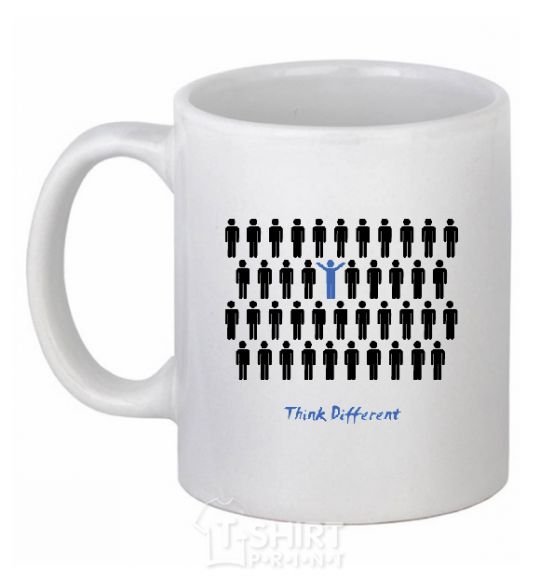 Ceramic mug THINK DFFERENT White фото