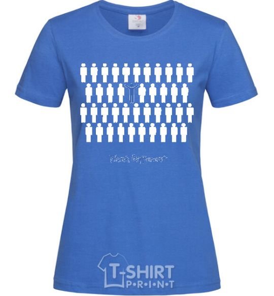 Женская футболка THINK DFFERENT Ярко-синий фото