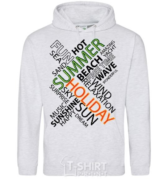 Men`s hoodie SUMMER sport-grey фото