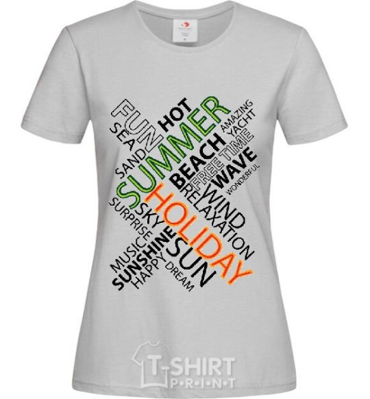 Women's T-shirt SUMMER grey фото