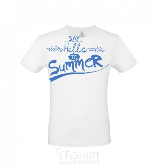 Men's T-Shirt SAY HELLO TO SUMMER White фото