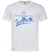 Men's T-Shirt SAY HELLO TO SUMMER White фото