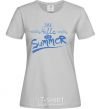 Women's T-shirt SAY HELLO TO SUMMER grey фото