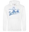 Men`s hoodie SAY HELLO TO SUMMER White фото