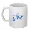 Ceramic mug SAY HELLO TO SUMMER White фото