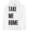 Men`s hoodie TAKE ME HOME White фото