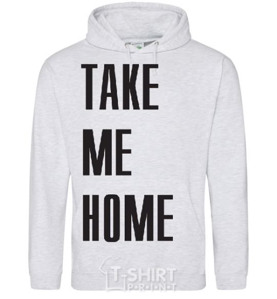 Men`s hoodie TAKE ME HOME sport-grey фото