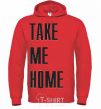 Men`s hoodie TAKE ME HOME bright-red фото