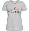Женская футболка JUST MARRIED HEARTS Серый фото