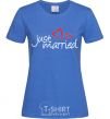 Женская футболка JUST MARRIED HEARTS Ярко-синий фото
