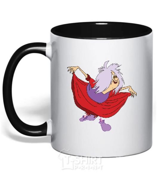 Mug with a colored handle WITCH black фото