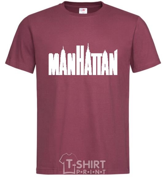 Men's T-Shirt MANHATTAN burgundy фото