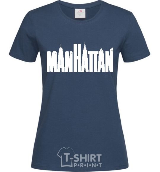 Women's T-shirt MANHATTAN navy-blue фото