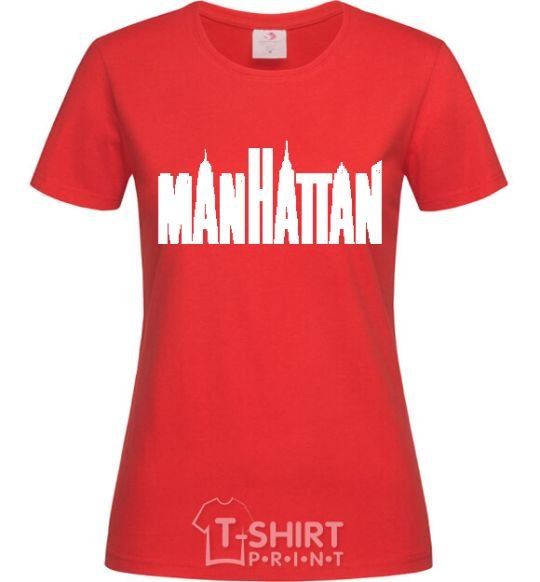 Women's T-shirt MANHATTAN red фото