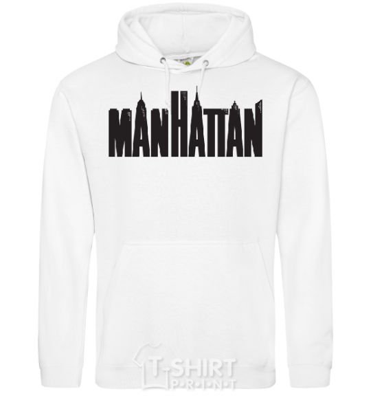 Men`s hoodie MANHATTAN White фото