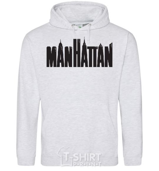 Men`s hoodie MANHATTAN sport-grey фото