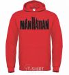 Men`s hoodie MANHATTAN bright-red фото