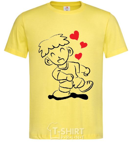 Men's T-Shirt AIR KISS MAN cornsilk фото