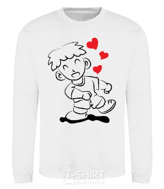 Sweatshirt AIR KISS MAN White фото