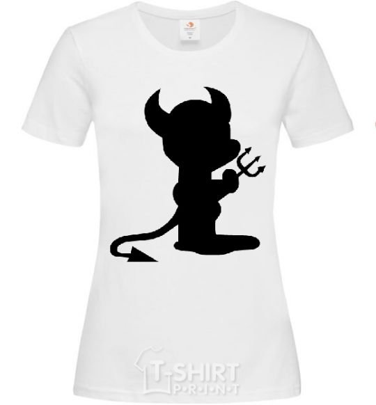 Women's T-shirt DEVIL White фото