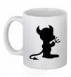 Ceramic mug DEVIL White фото