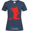 Women's T-shirt DEVIL navy-blue фото