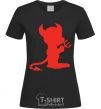 Women's T-shirt DEVIL black фото