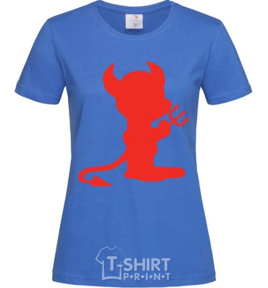 Women's T-shirt DEVIL royal-blue фото