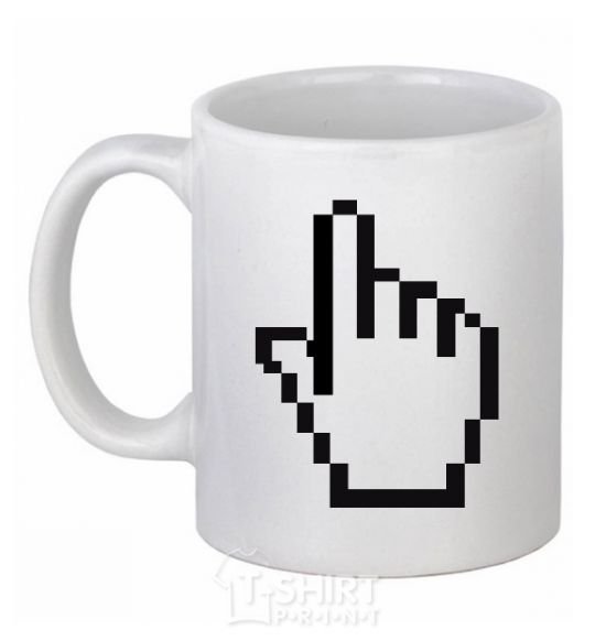Ceramic mug Pixel arm White фото