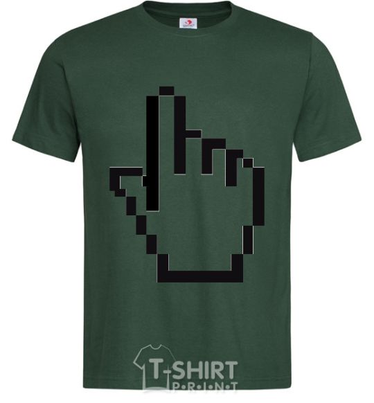 Мужская футболка Пиксельная рука Темно-зеленый фото